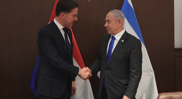 MR Online | Netherlands prime minister Mark Rutte meets Benjamin Netanyahu Photo Mark Rutte MinPres X Platform | MR Online